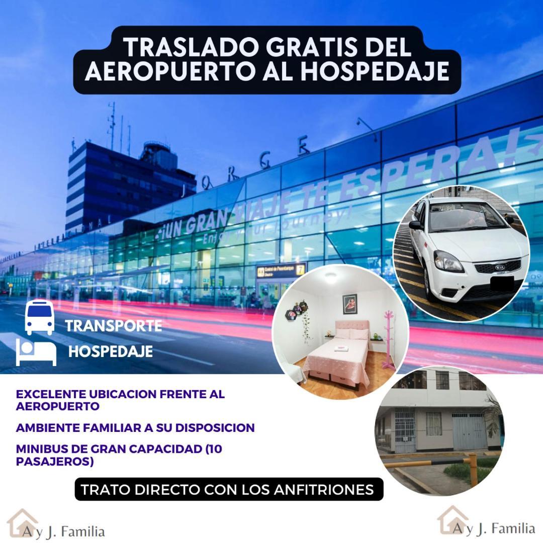 Right Across From The Airport - Free Shuttle - A Y J Familia Apartamento Lima Exterior foto